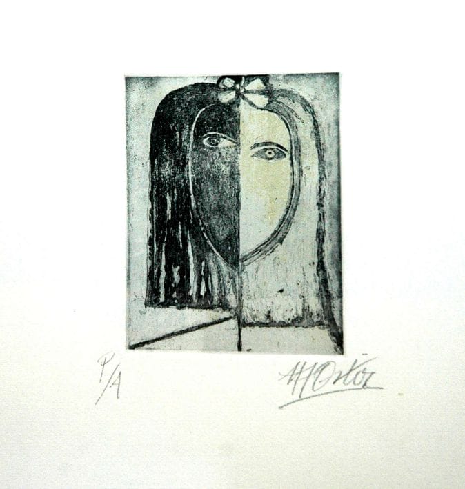 Cabeza de mujer – Manuel Angeles Ortiz – 1973