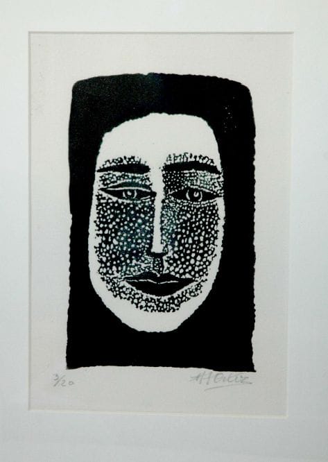 Cabeza de mujer – Manuel Angeles Ortiz – 1973