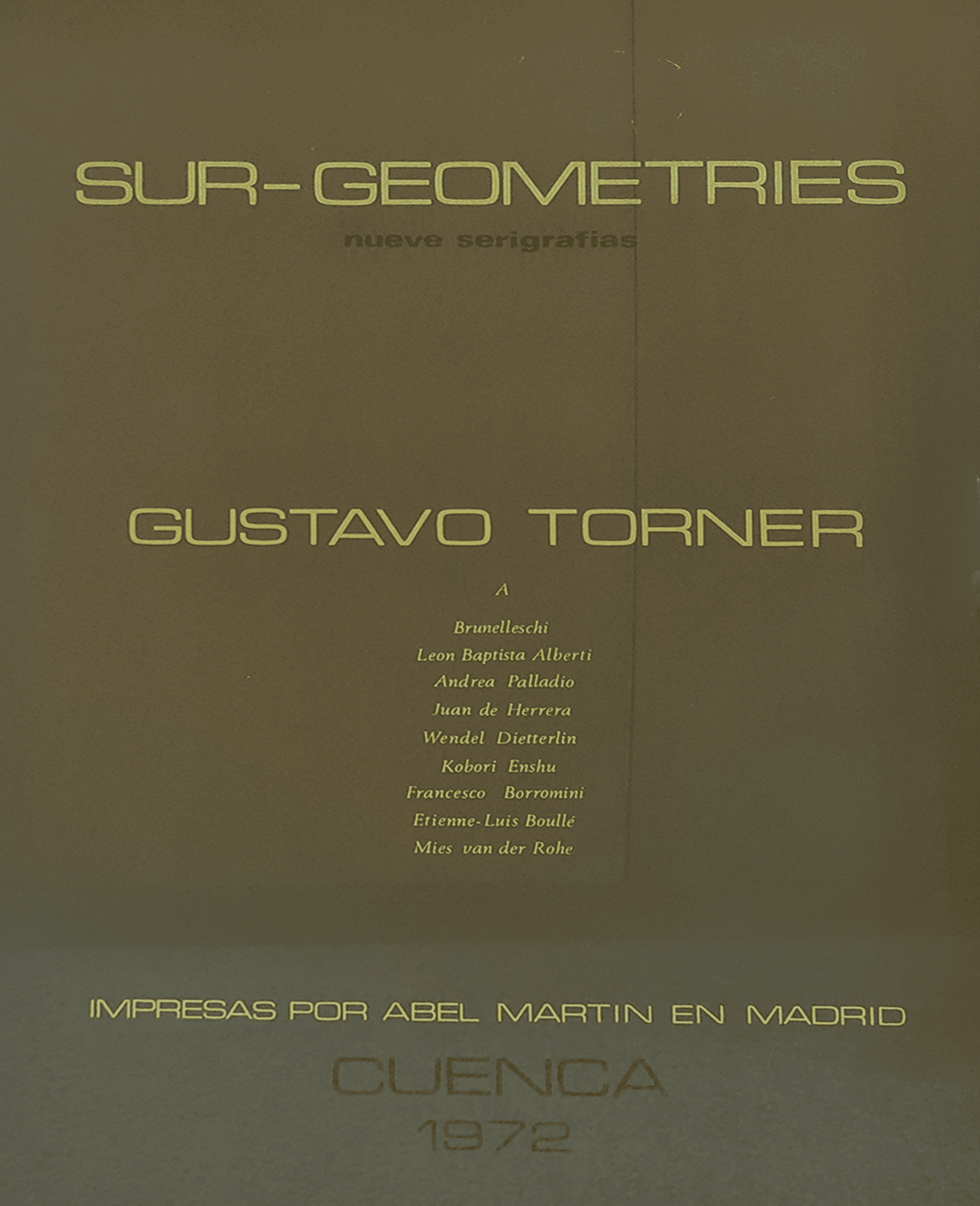 Portada Sur Geometries – Gustavo Torner – 1972
